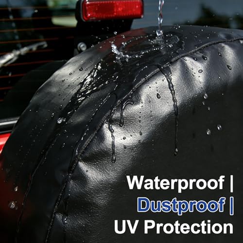 KNUOPYT Black Spare Tire Cover S for Overall Wheel Diameter 21-23 Inch by KNUOPYT - Used condition - Image 2