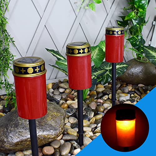 Lampe de deuil de cimetière LED rouge et résistante aux intempéries - 6