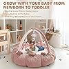 HAN-MM 5-in-1 Convertible Baby Play Gym with 6 Toys, Tummy Time Mat for Sensory Development, Baby Activity Center from Newborn to Toddler, Ball Pit, Soft Plush Pet Mat, Pink #2
