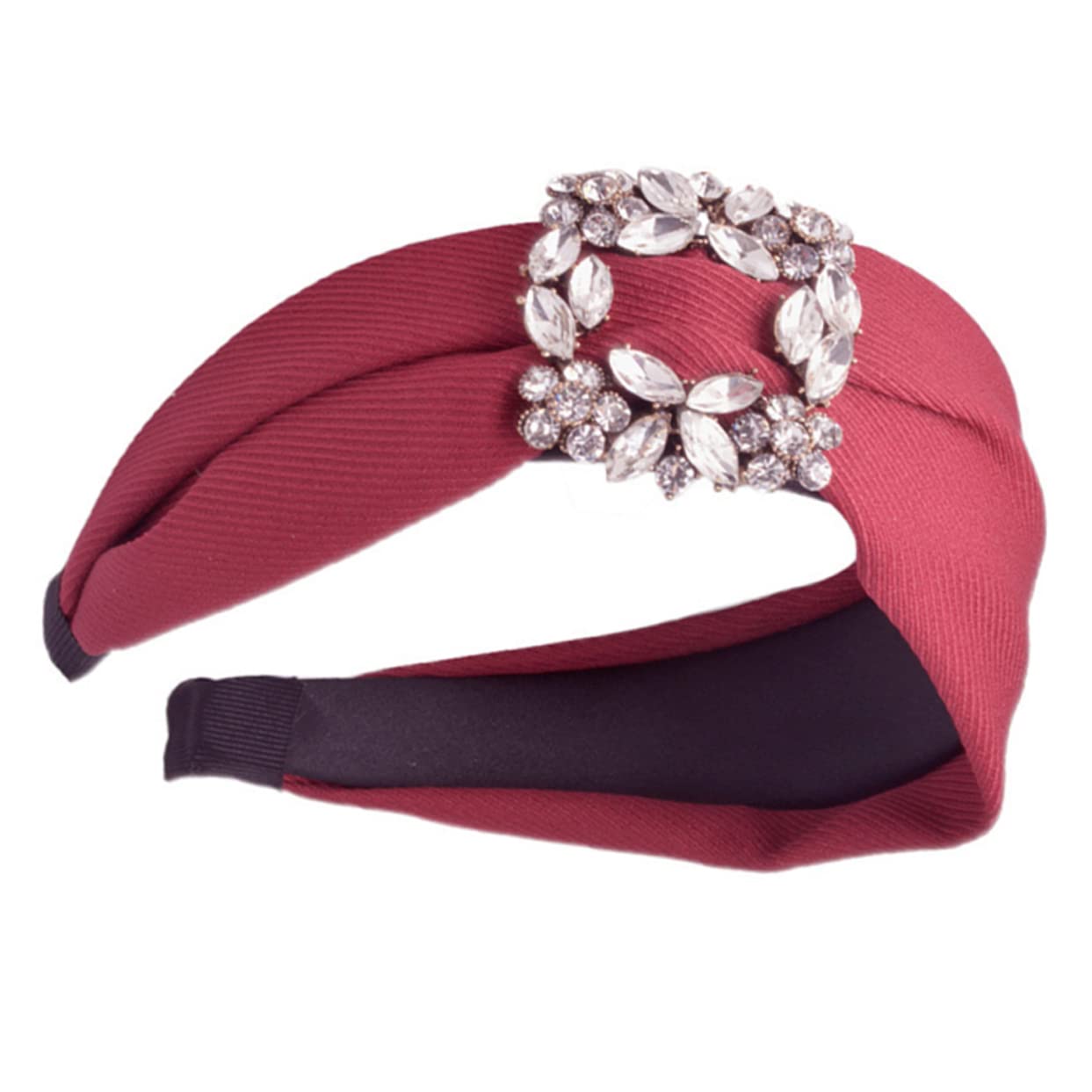 3stücke Rhinestone Haarschmuck Für Damen Eleganter Breiter Haarreif Aus Weinrot Für Partys Und Besondere Anlässe Modisches Accessoire Für Frauen Und Mädchen