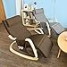 SoBuy® Sillón de relada, Mecedora, Sillón de diseño, Butaca de madera, FST18-DG,ES