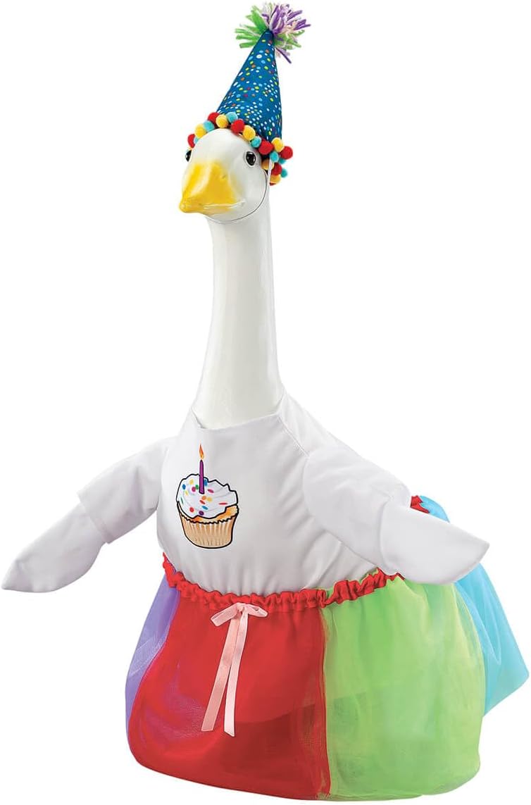 GAGGLEVILLE Celebration Goose Outfit, Fits Large 23" H Statue
