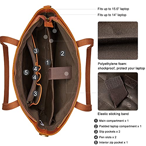 Bolso Tote Grande de Cuero Genuino para Mujer miniatura 4