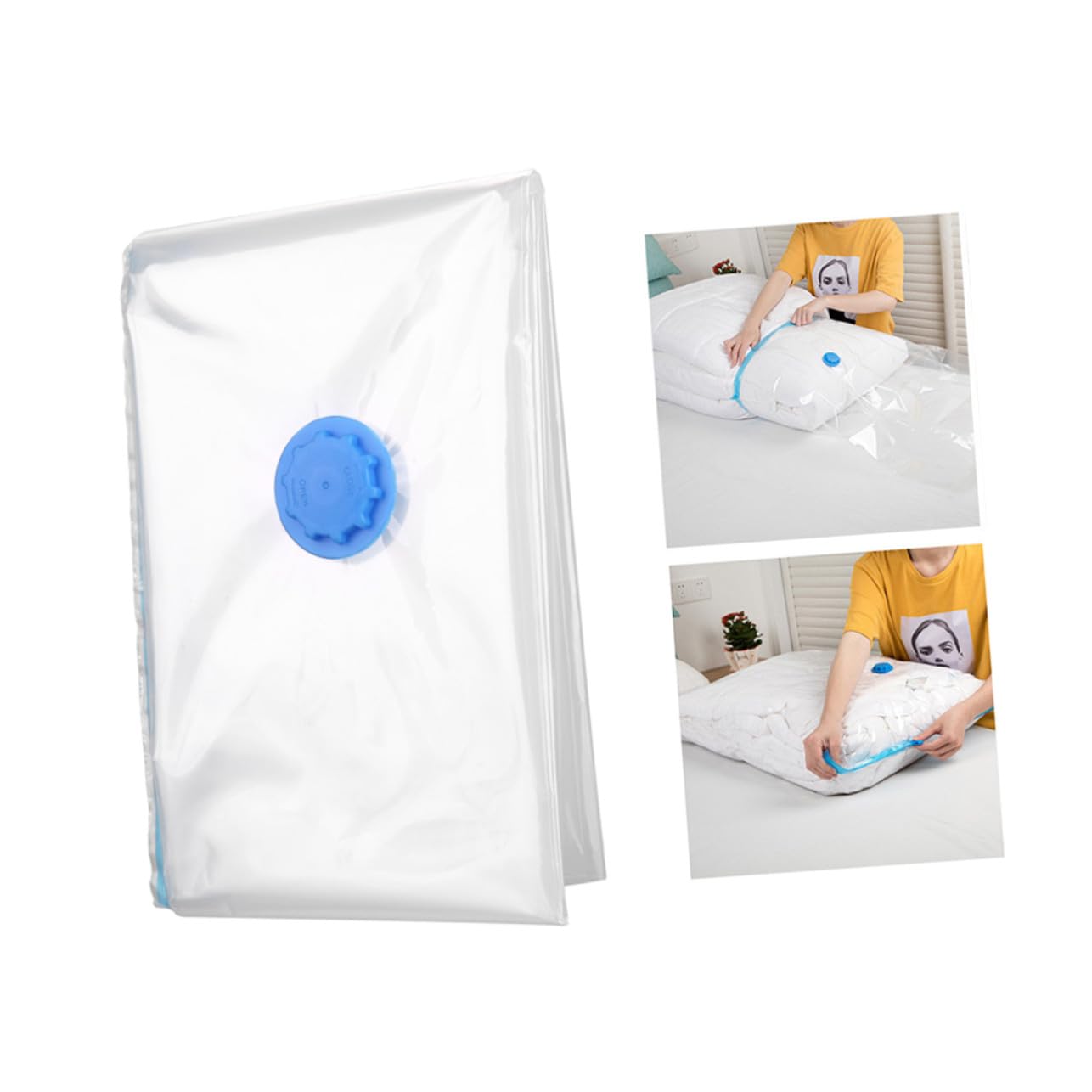Gatuida 10piezas Bolsa de Compresión Bolsa de Almacenamiento al Vacío para Ropa Edredones Organizador Plegable de Ahorro de Espacio