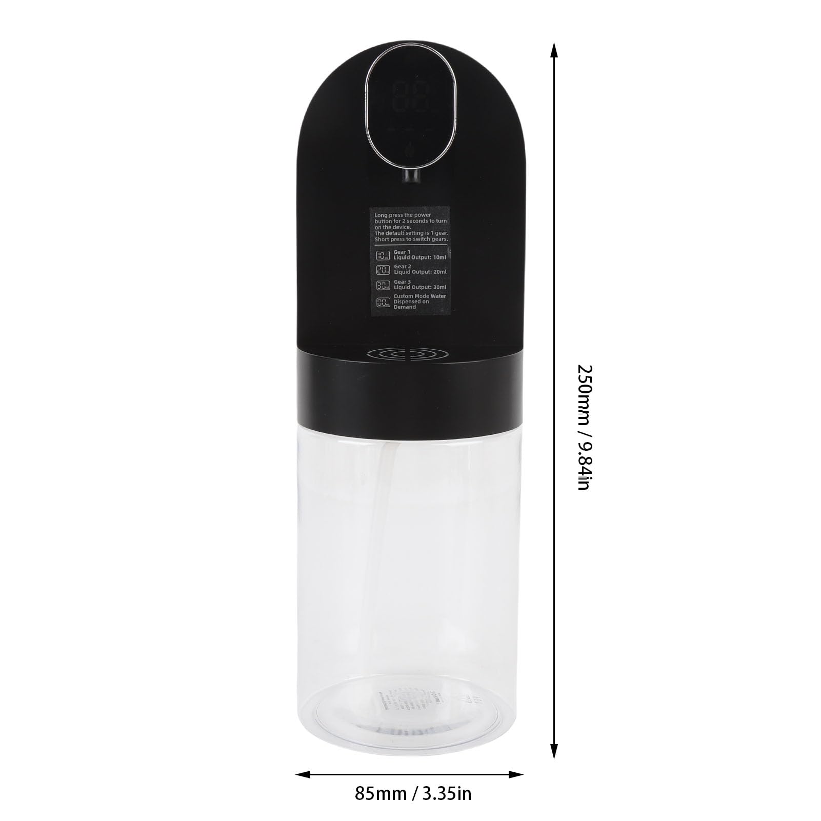 Dispensador de Enjuague bucal automático Pantalla LED 600ml Sensor Inteligente Portable Dispensador de Enjuague bucal para Enjuague bucal para el hogar y los niños
