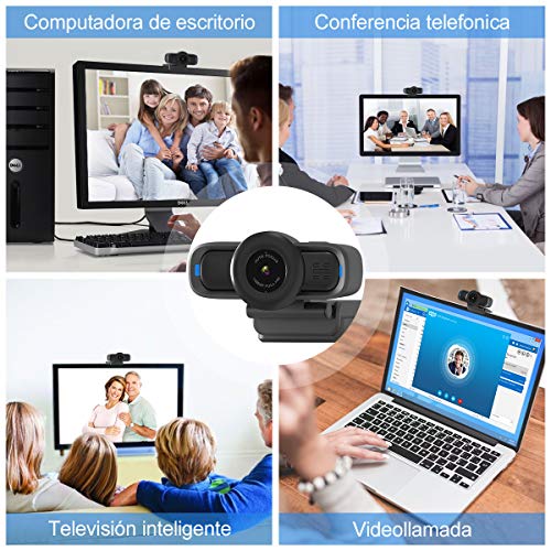 Dericam 1080P Autofokus Live-Streaming-Webcam, USB-Plug-and-Play-Desktop-Laptop-Computer-Kamera, 90 ° breiter Betrachtungswinkel, Taste zum Schutz der Privatsphäre, eingebautes Mikrofon, W2P – Bild 4