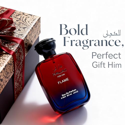 Image of AFLUXE Men's Eau de Parfum for Men Modern Woody Fresh Scent Cologne for Men|3.4 Fl Oz (100 ml)|Hawall For Him Flame