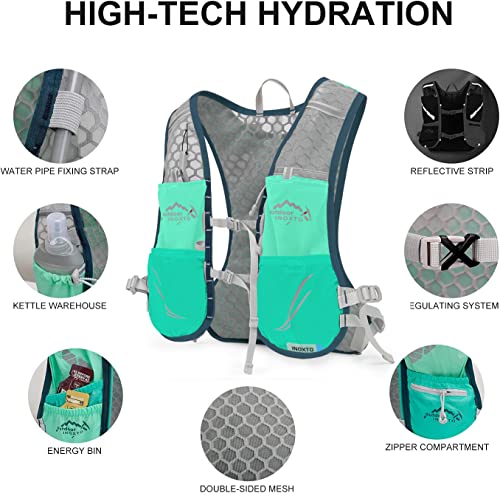 Image of INOXTO Hydration Vest Backpack, Lightweight Running Water Vest With 1.5L Bladder Bag for Hiking, Trail Running, Cycling, Marathon - Daypack for Women Men