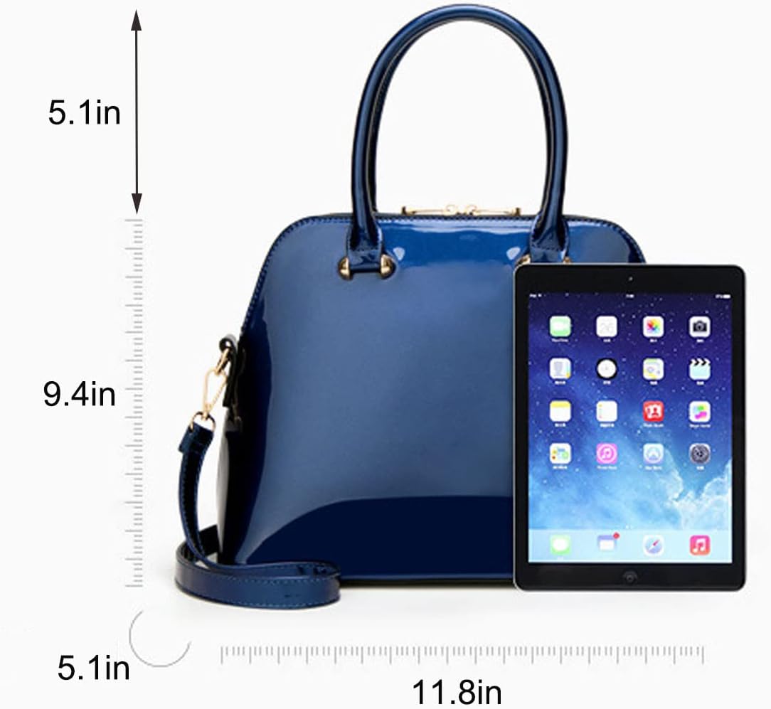 XingChen Shiny Patent Leather Handbags and Purses for Women Glossy Shell Shoulder Bag Top Handle Totes Evening Party Satchel