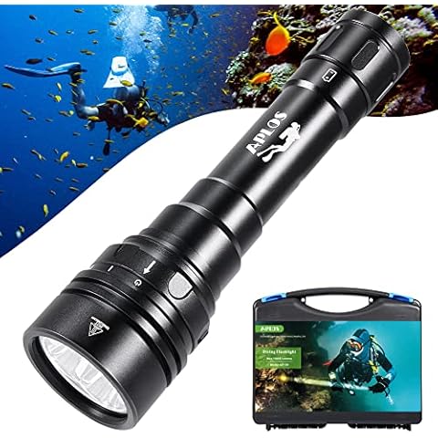APLOS AP150 15000 Lumen Tauchlampe, Unterwasser 150m, 4 Modi, Tauch Taschenlampe Led mit Akku Cover