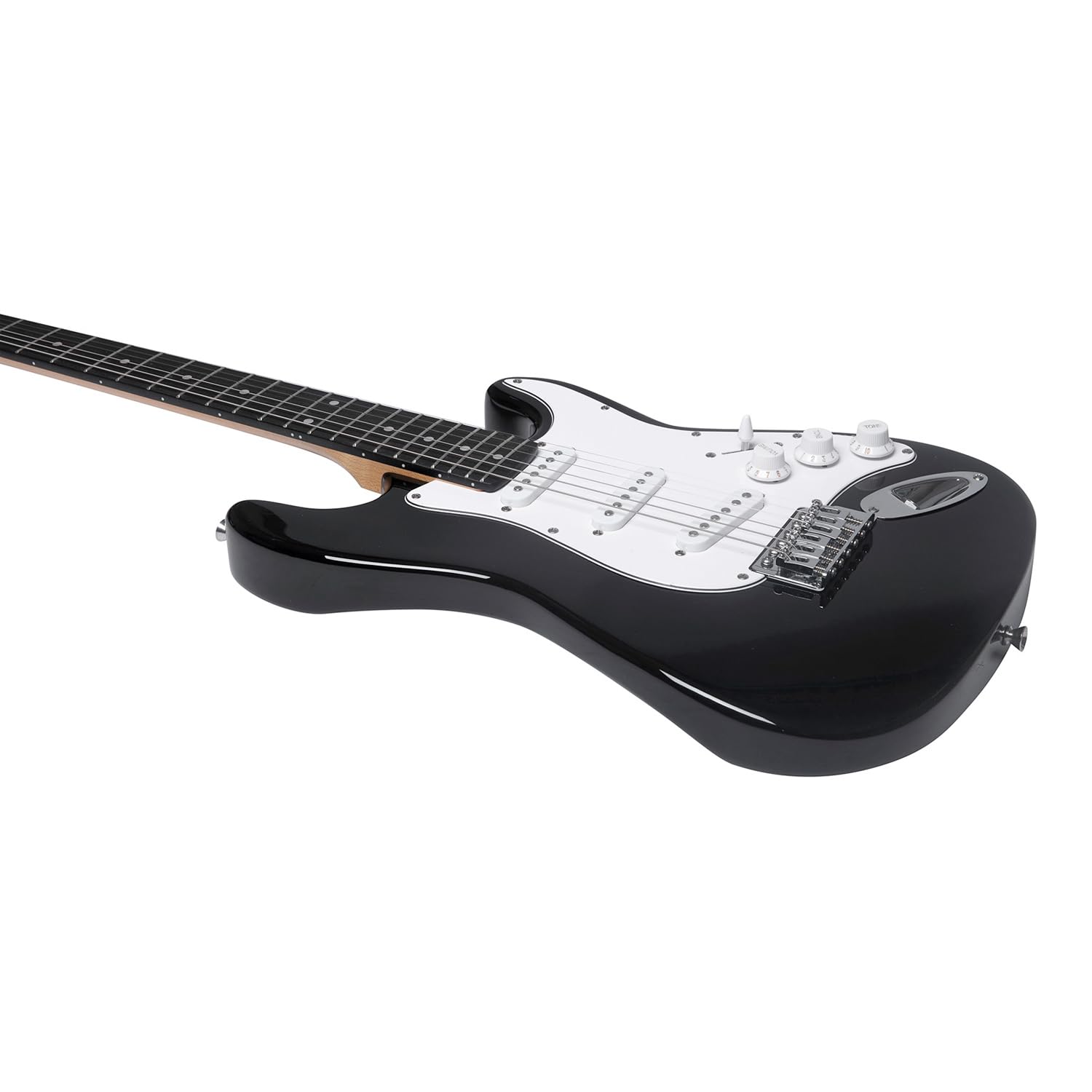 Eko Guitars GEE ST100-BLK E-Gitarre Schwarz Komplett-Set mit Verstärker und Zubehör