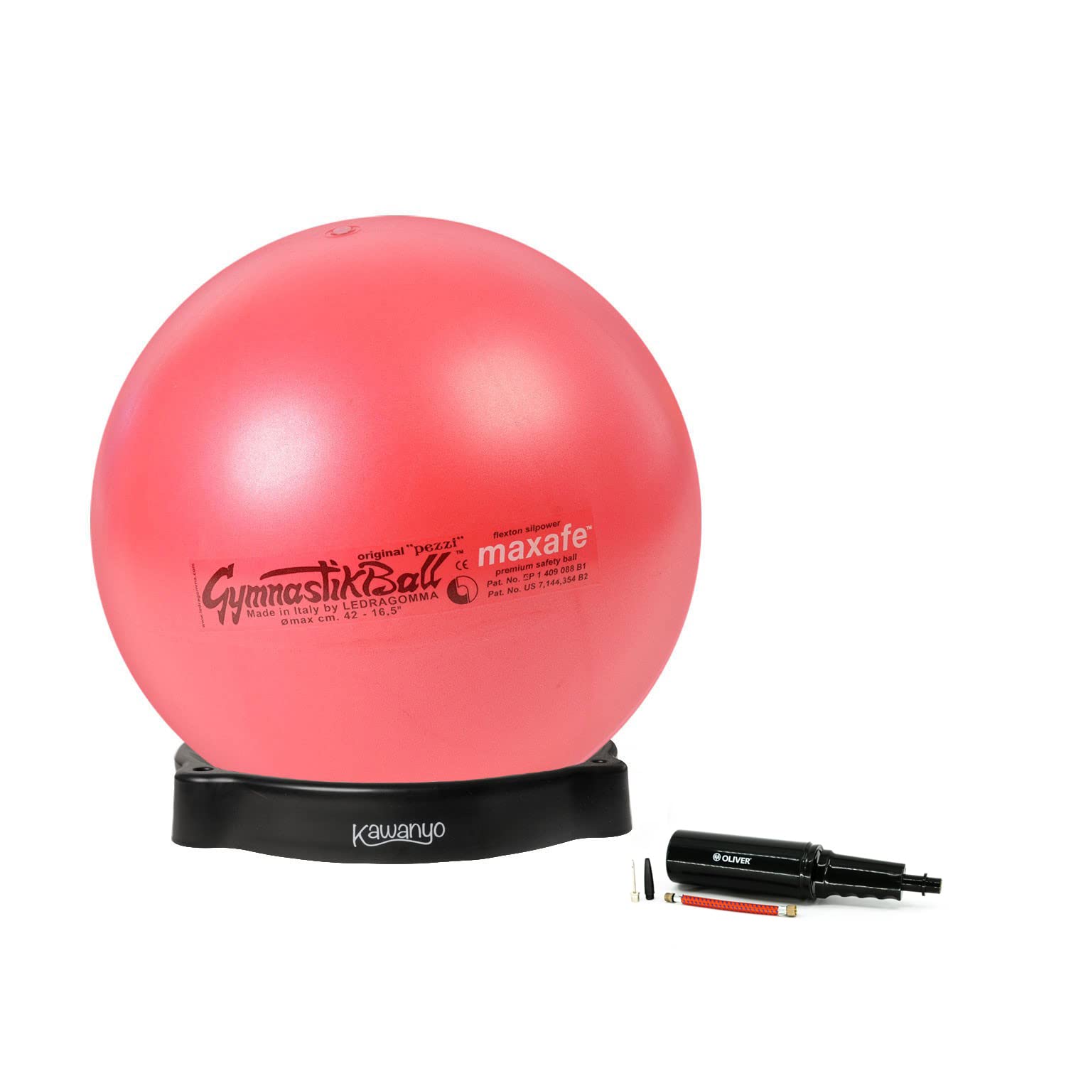 PEZZI oryginalna piłka Pezziball MAXAFE 65 cm z miską i pompką kombi piłka gimnastyczna
