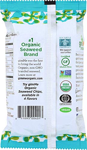 Gimme Snacks - Organic Roasted Seaweed - Teriyaki - (.35Oz) - (Pack Of 12) - Non Gmo, Gluten Free, 20 Count | Keto, Vegan, Gluten Free |Great Source Of Iodine And Omega 3’S #TOP6