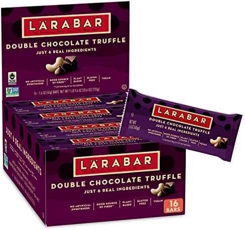 Larabar Double Chocolate Truffle, Gluten Free Vegan Fruit & Nut Bars, 16 ct