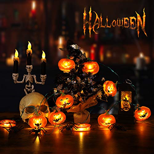 Preisvergleich Produktbild OSALADI Kürbis Lichterketten Batteriebetrieben Jack-O-Laterne Lichterkette Dekorative Nachtlichter für Halloween-Party Indoor Outdoor Dekor 10 Leds 2. 4M