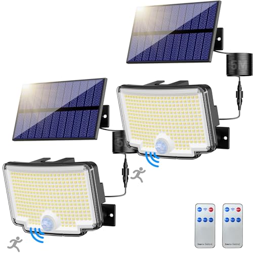 nipify Focos LED Exterior Solares,【310 LED/270°Iluminación】 Foco Solar Exterior 6500K Luz con...