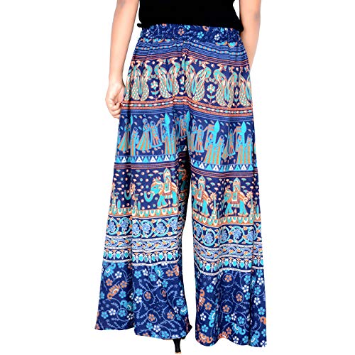 Image of Rajvila Women's Cotton Regular Fit Printed Palazzo for Women (P38NT 0007)