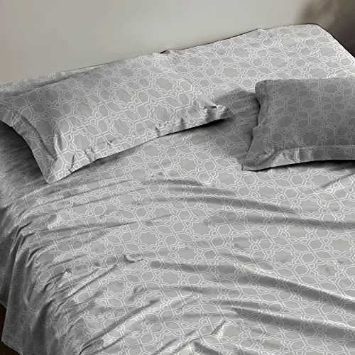 Trident | 100% Cotton | 4-Piece Bedsheet Set | Bedding Sheets And Pillowcases | Soft & Smooth | Deep Pocket | Peach Percale | Hotel Luxury Sheet | Queen Size | Sophie #TOP1