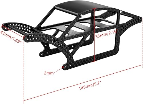 Miniatura 3 de GLOBACT para TRX4M Kit de chasis de fibra de carbono RC Frame Viga Cuerpo Shell Kit 1/18 RC Crawler Car Upgrade Accesorios
