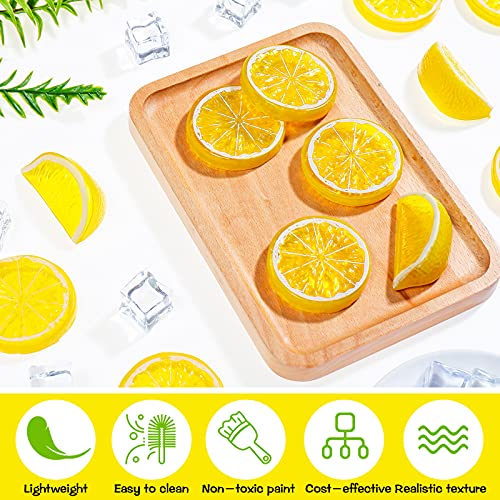 Tranches de citron artificielles double face avec blocs de glace réutilisables