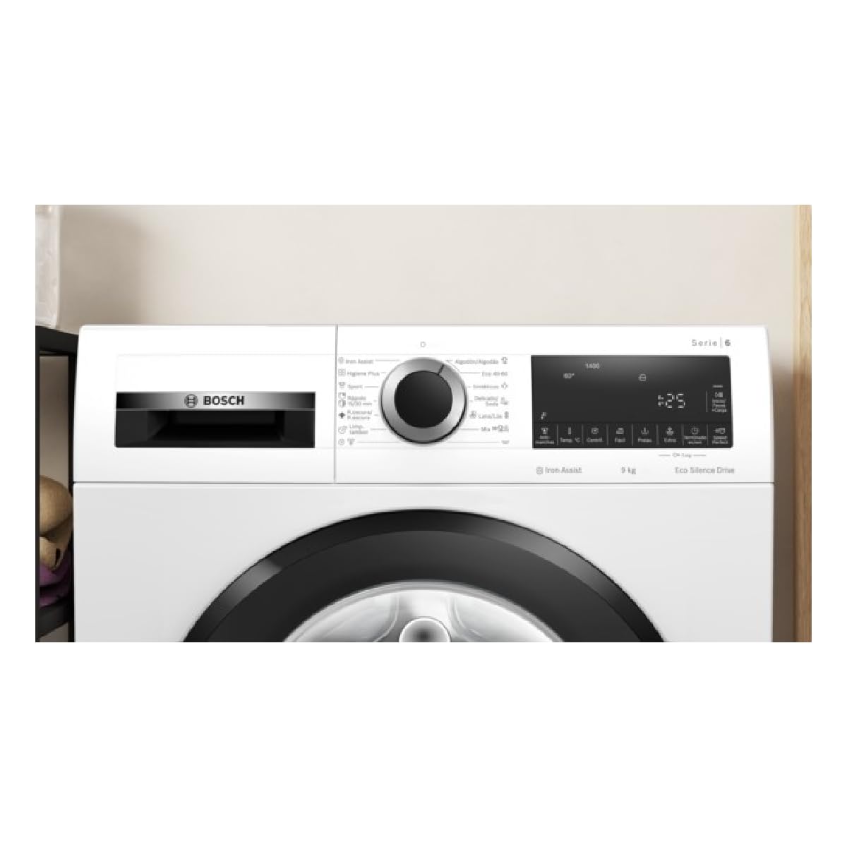 Bosch Lavadora, Libre Instalación, 9 kg, Serie 6, EcoSilence, Blanco, WGG244Z0ES