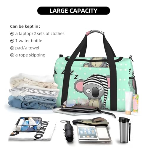 Bolsa de viaje grande de koala, complemento impermeable y plegable para piscina y deporte 6