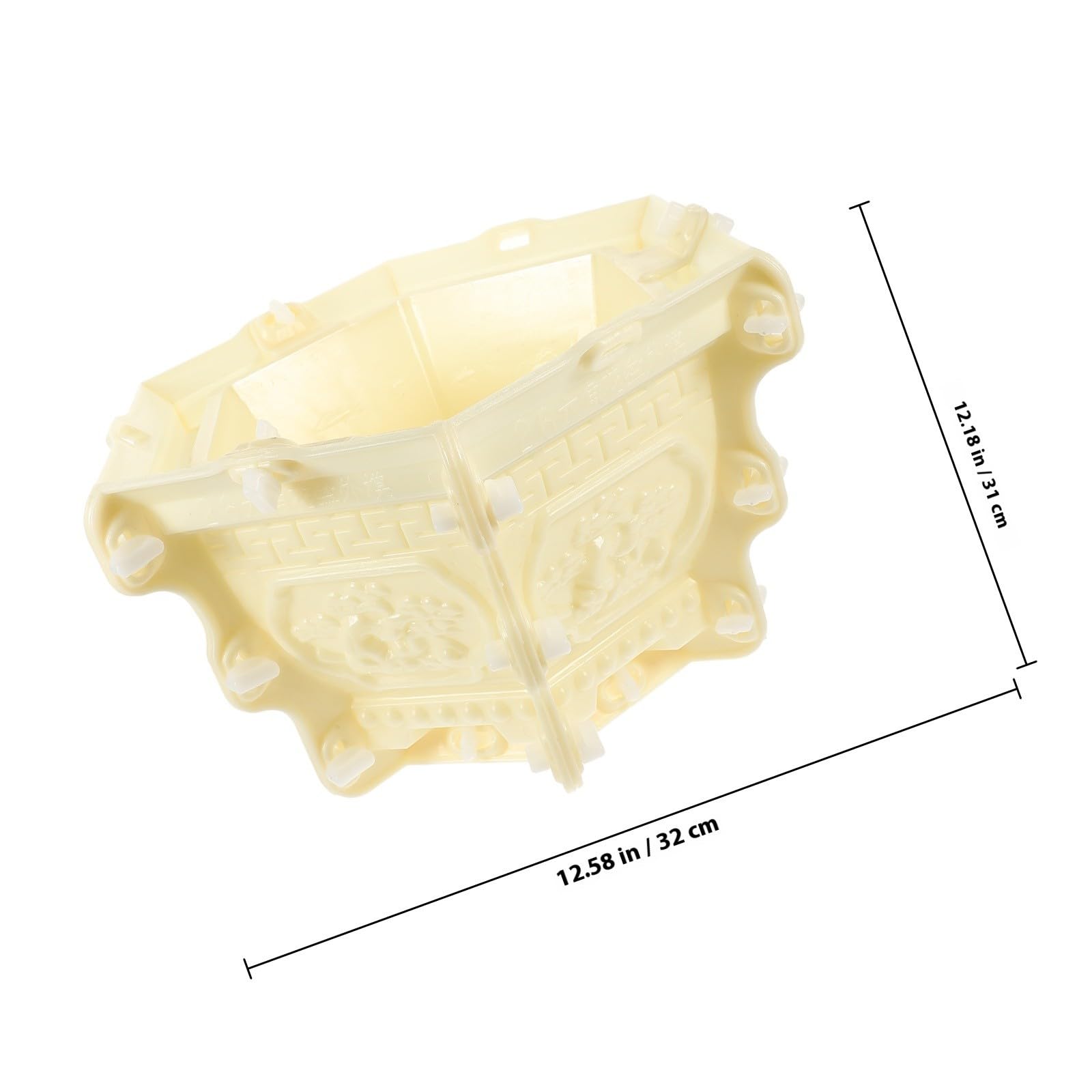 Molde de Fundición para Maceta de Flores DIY para Niños, Plástico Beige | Fácil de Desmoldar y Limpiar, para Manualidades y Actividades Diy, Modelo Hexagonal