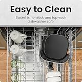 Chefman TurboFry Touch Air Fryer, Large 5-Quart Family Size, One Touch Digital Control Presets, French Fries, Chicken, Meat, Fish, Nonstick Dishwasher-Safe Parts, Automatic Shutoff, Stainless Steel