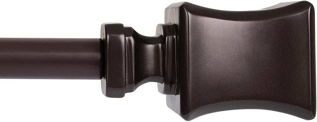 UTOPIA ALLEY Wall Mounted 3/4 Inch Curtain Rod - Curtain Rods For Windows 28 to 48 Inch, Adjustable Drapery Rods, Oil rubbed bronze Curtain Rods, Tapestry Poles (Oil rubbed bronze, 28"-48")