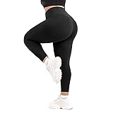 SINOPHANT Leggings Damen High Waist Große Größen, Sport Leggings Damen für Gym Outdoor 3XL 1 Packung Schwarz