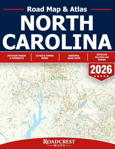 North Carolina Road Map - North Carolina Road Atlas - Detailed State Map of North Carolina (Roadcrest Maps) image 2