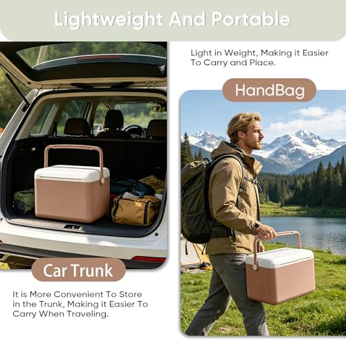 Image of 6Qt 13Qt 19Qt Northroad Camping Coolers,Stylish Macaron Color Durable Hard Cooler,Portable Insulated Ice Chest with 24 /48 Hour Ice Retention,Multi- Size for Camping,Picnic,Beach,Travel