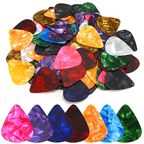 Augshy Guitar Picks, 150 Pack Premium Celluloid Guitar Pick Medium Variety Pack for Acoustic...