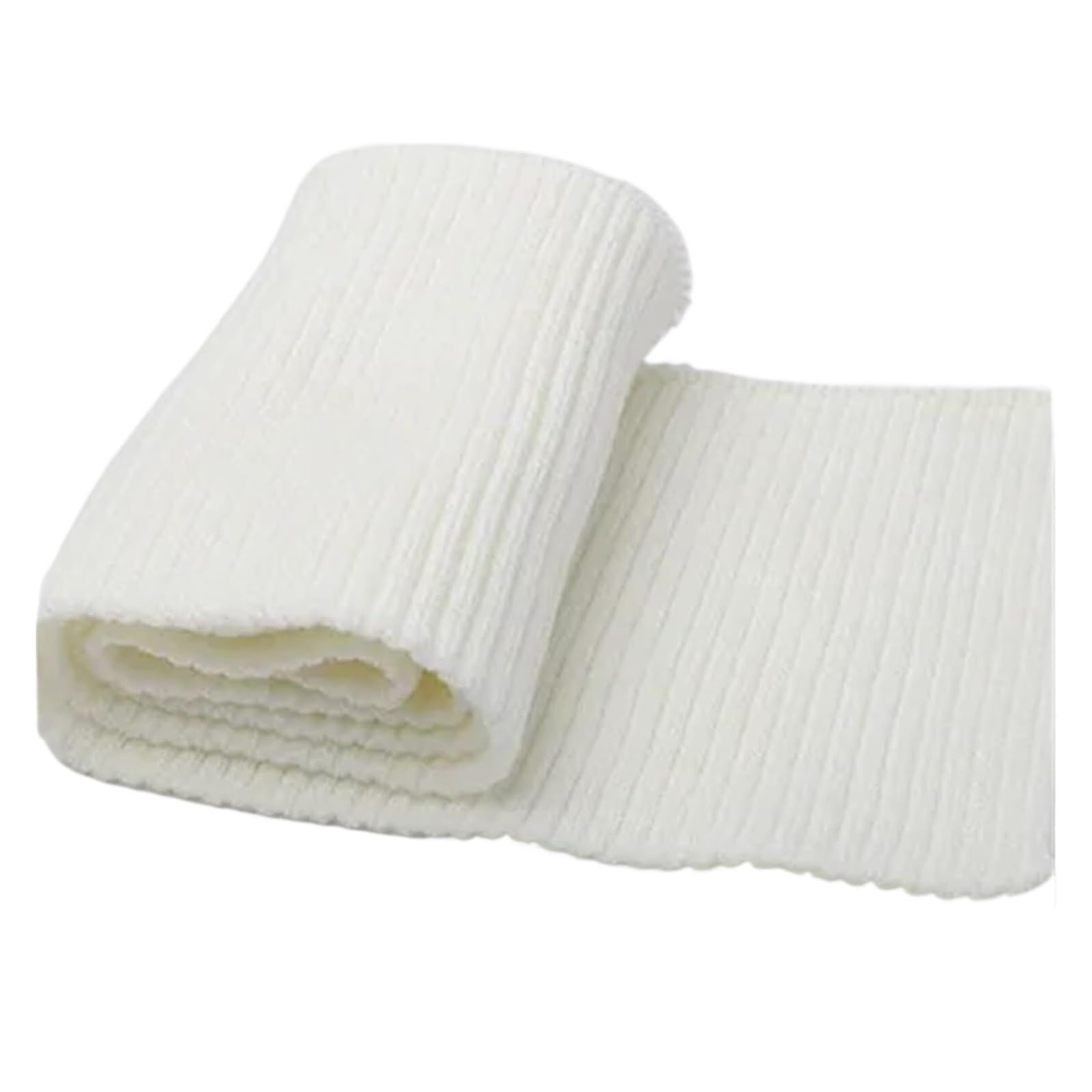 Rib Knit Cuff, Elastic Ribbed Cuffs Multicolor 12x85cm Thin Soft Knitted Wool Stretch Ribs(White)