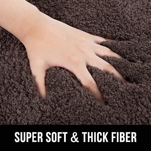 Image of HOWNICE Decore Microfiber Door Mats for Home Entrance Living Room | Anti Skid Doormats for Bathroom Entrance and Bedrooms | Main Door Mats for Entrance Mat (Bedroom Matt Brown Mat)