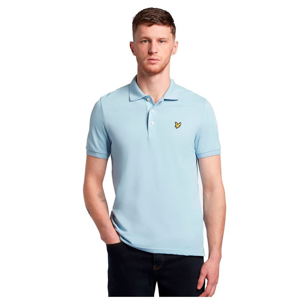 Lyle & Scott Plain Polo Shirt Light Blue M