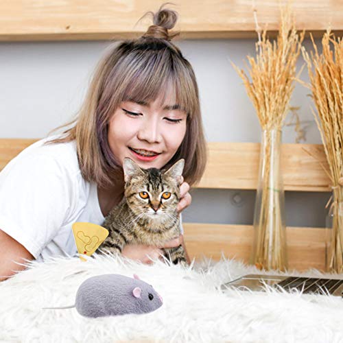 Balacoo Mouse de Caça Gato Brinquedo Interativo Caça Gato Mouse Brinquedos Emulação Modelo Divertido