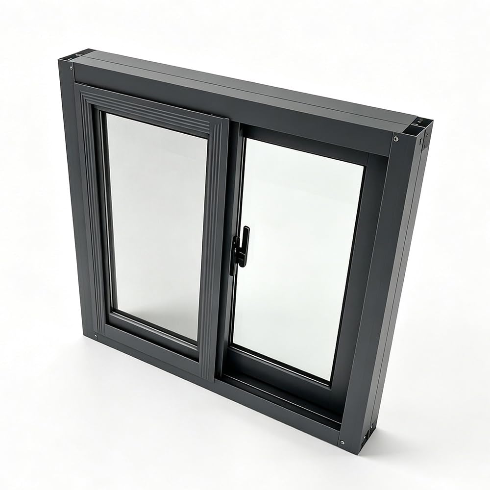 GSKDZG Sliding Window with Tempered Glass and Screen Basement Shed Window