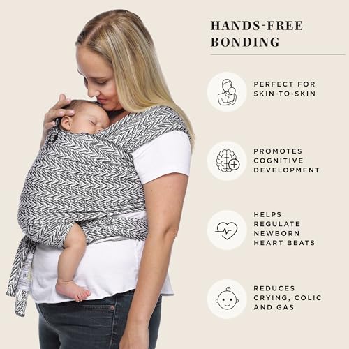 Image of Moby Baby Wrap Carrier Evolution by Petunia Pickle Bottom for Newborns to Toddlers (8-33lbs), Infant Sling Carrier, Hands Free Design, Adjustable for All Body Types (Starry Nights of Salvador)