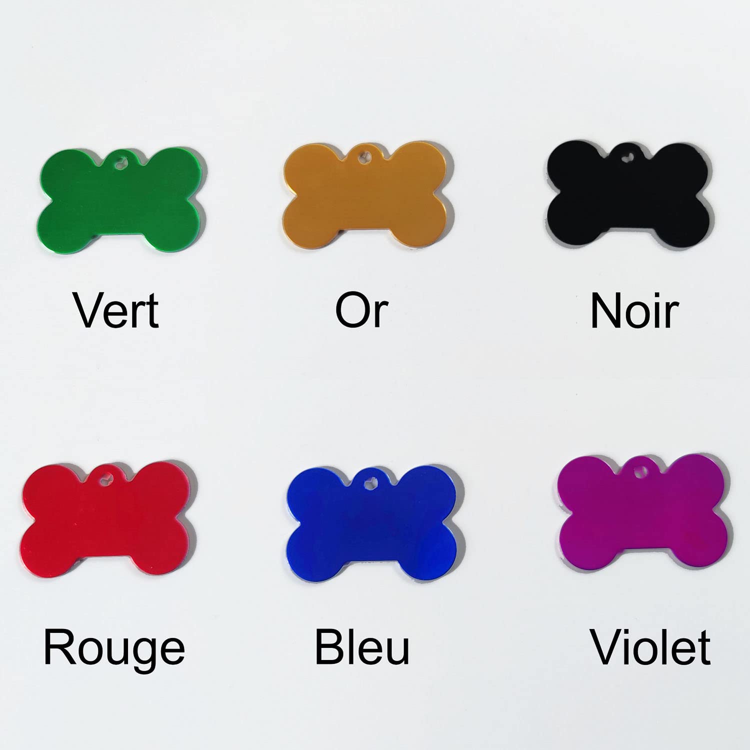 médaille chien et chat gravée personnalisée protection vernis +anneau différents coloris
