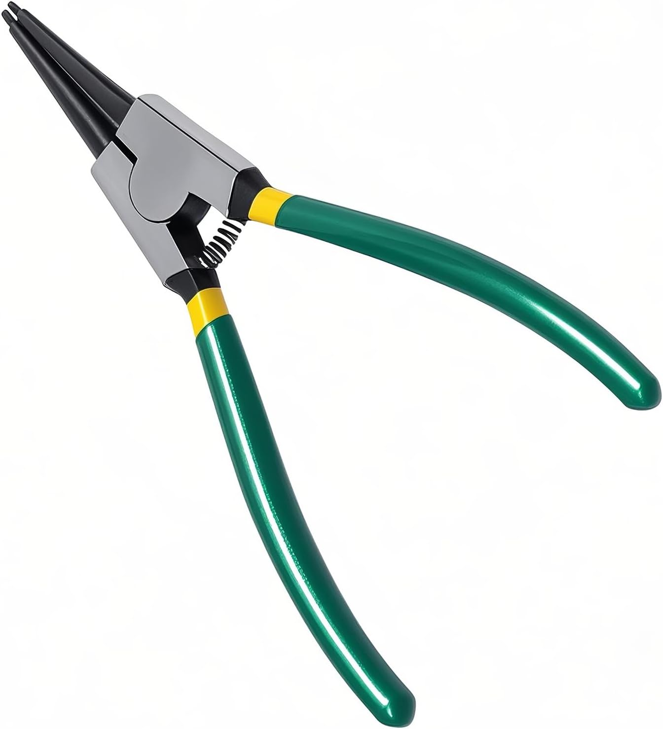 Straight External Snap Ring Pliers 7 inch,Internal Spring,Anti-Rust,Head Size:0.07".