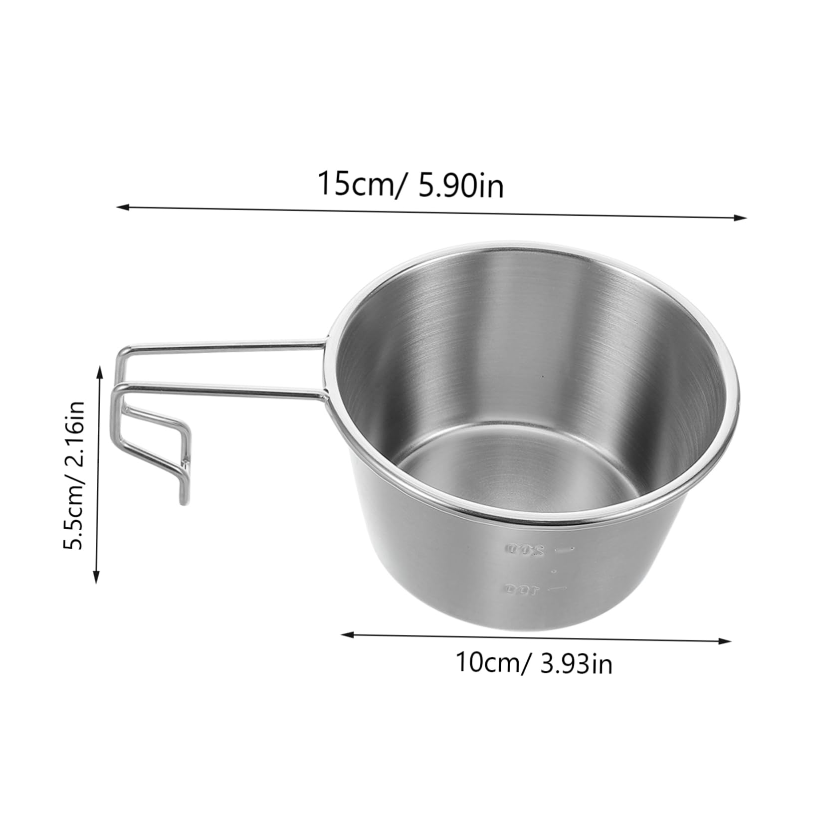 Sosoport Camping Cup Stackable Outdoor Portable Stainless Bowl Versatile Metal Soup Bowl for Hiking