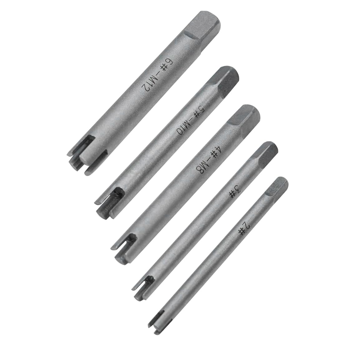 Jnchdghwa As Shown High-Strength Tap Removal Kit 5Pcs Broken Tap Extractors Taps 2-M5, 3-M6, 4-M8, 5-M10, 6- Tool
