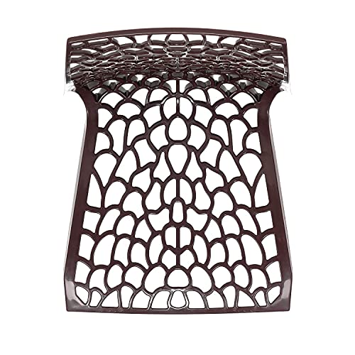 Image of Supreme Web Plastic Chair |Armless Chair for Dining Room Set, Home, Cafe & Outdoor Use |Weight Bearing Upto 220kgs (Color:Globus Brown ; Set of 2)