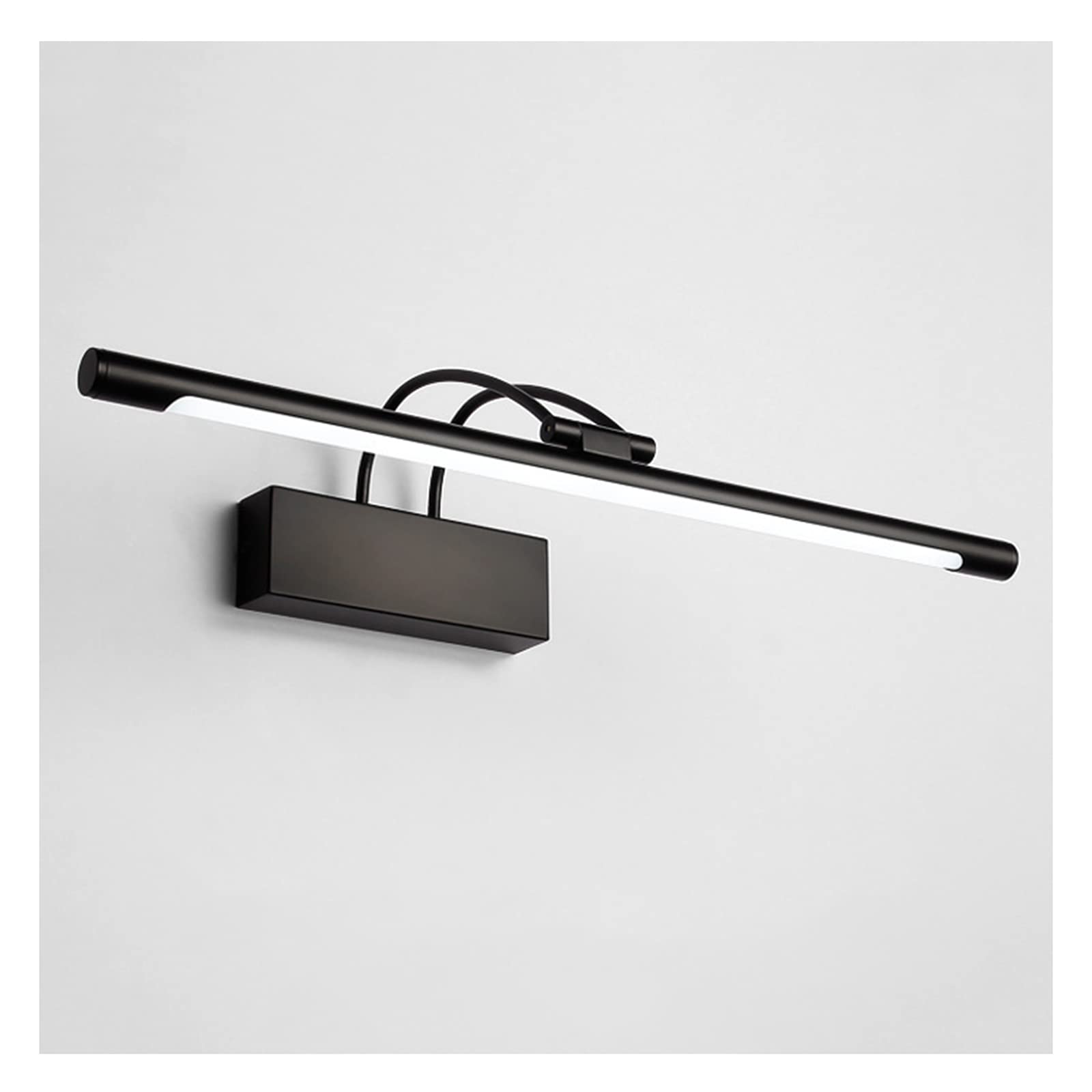 Vanity lighting créatif élégant en finition noire mate pour miroir de salle de bain