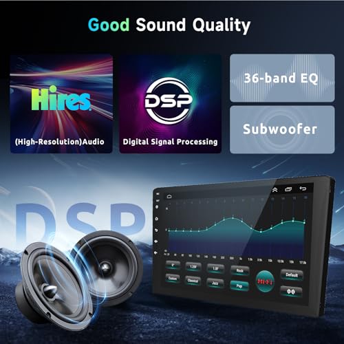 Image of Podofo 8 Core 8+128G Android Car Radio Stereo for Honda Civic 2006-2011 with Wireless Carplay Android Auto, 10.1 inch QLED Touch Screen, WiFi /4G, GPS, DSP /Hi-Res, AM /FM, Bluetooth 5.0, Backup Camera