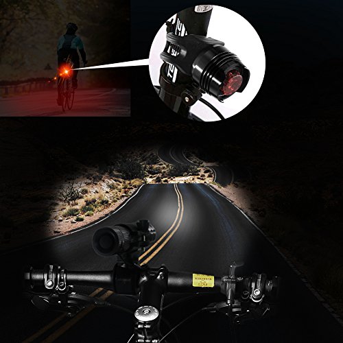 2 Packs Bike Light Set Super Bright Focus Adjustable Front Headlight and Rear LED Bicycle Light, Mount Included JB866 - image 7