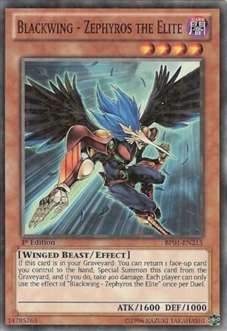 Yu-Gi-Oh! - Blackwing - Zephyros the Elite (BP01-EN215) - Battle Pack: Epic D...