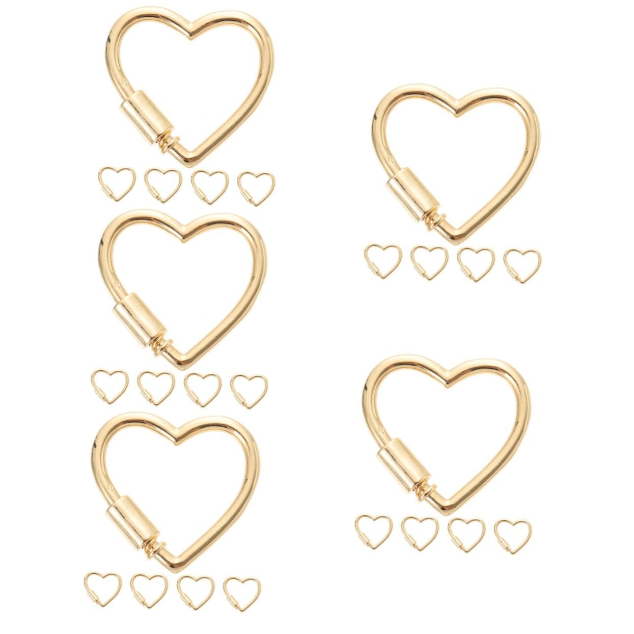 VILLCASE 25pezzi Chiusure Per Collane e Bracciali Di Chiusura Per Gioielli Fai Da Te Accessori Per Decorazioni Per Regali Madri e Amici
