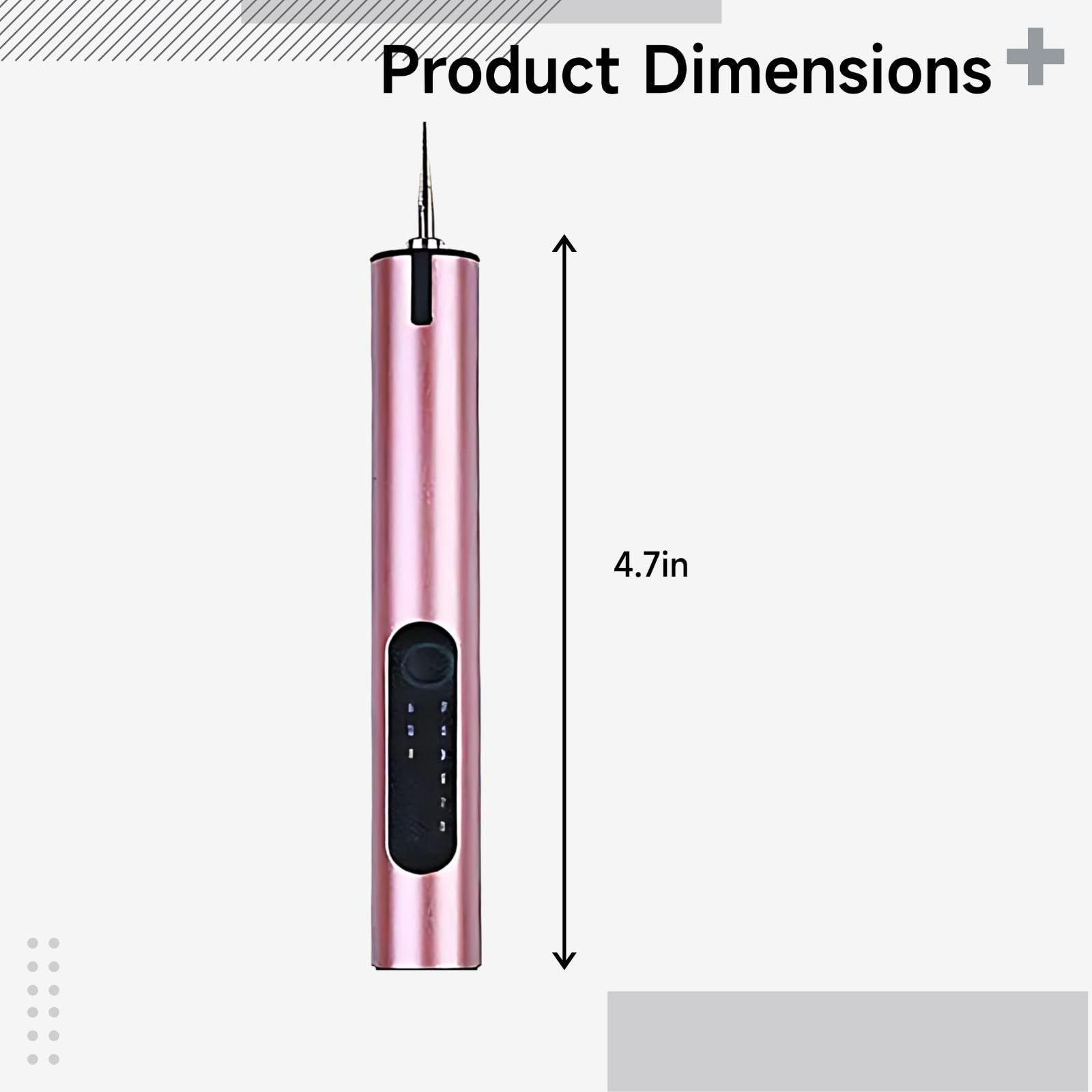 Penna per incisione ricaricabile, include 30 punte per incisione, 3 lame con modelli per incisione su metallo, legno, vetro e plastica, strumento portatile in oro rosa